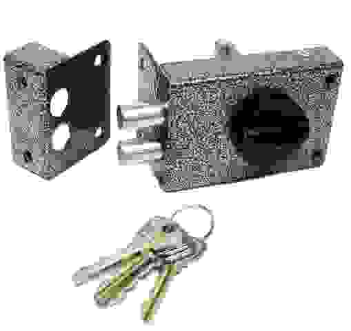 Замок накладной Омега ЗН1.2Р (серебро)