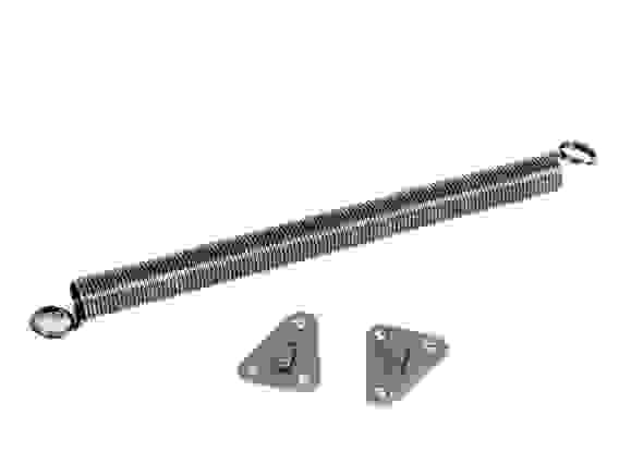 Пружина дверная ВЕГА d24 - 300 х 2,2 мм (матовый титан) с креплением