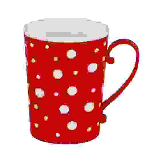 Кружка &quot;Горошек&quot; 0,35л (бело-крас.)