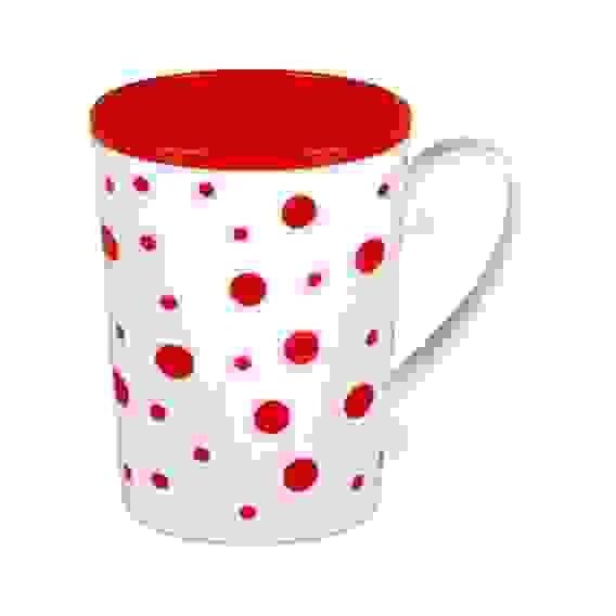 Кружка &quot;Горошек&quot; 0,35л (крас.-бел.)(уп.30)