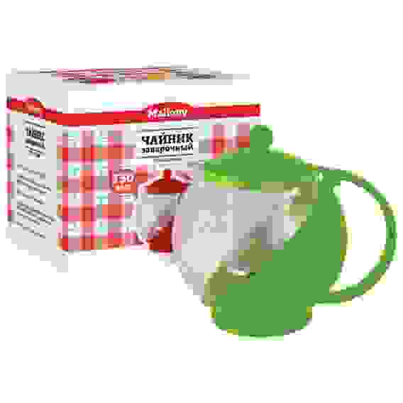 Чайник заварочный PTP-01-750ML (стекло, пластик корпус, металл.ситечко), цвета в ассорт.