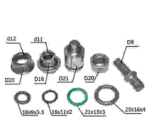 Ремнабор ствола перфоратора П-26/800ЭР BOSCH 2-26 и их кит.аналагов