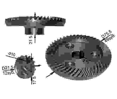 Редукторная пара УШМ-2300 (Интерскол DWT230) 4700006121