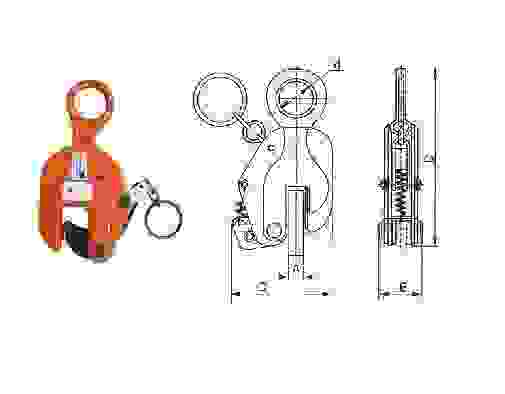 Захват вертик эксцентр. 1.0тн. 0-22мм