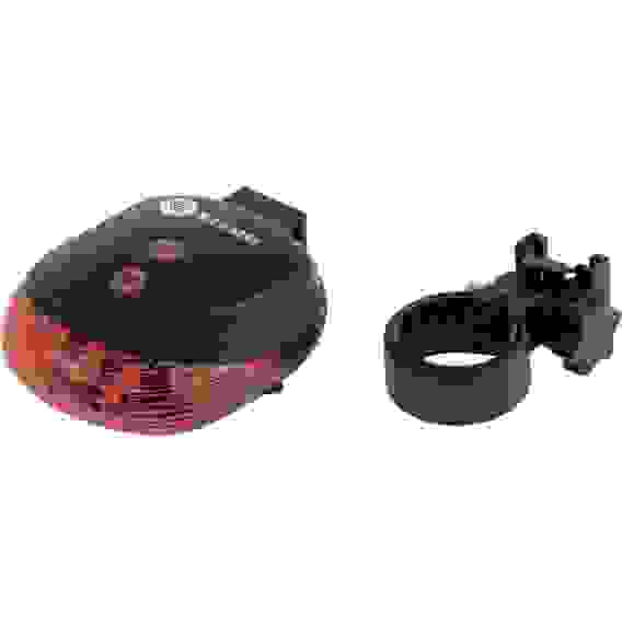 Фонарь велосипедный с лазерным обозначением габаритов, 5 LED + 2 лазера, 2хААА// Stern