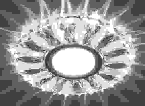 Светильник ИВО-50w G5.3 CD915 хром с прозрачным стеклом 4000К со светодиодной подсветкой