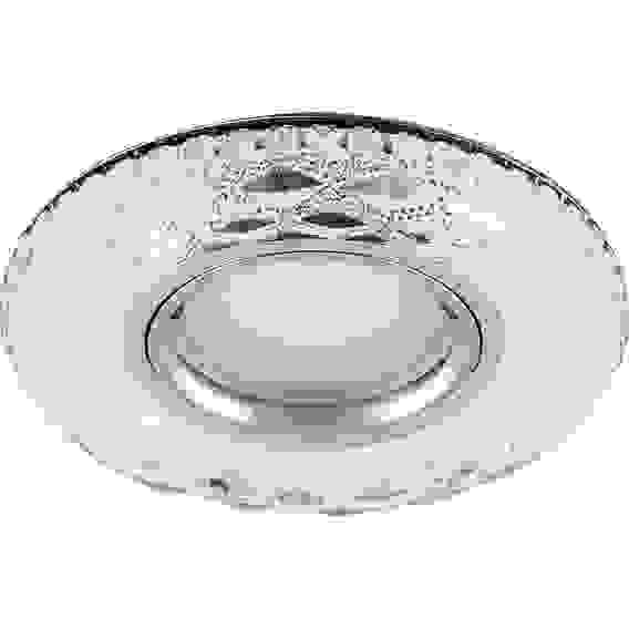 Светильник ИВО-50w G5.3 CD879 хром с прозрачным стеклом 4000К со светодиодной подсветкой