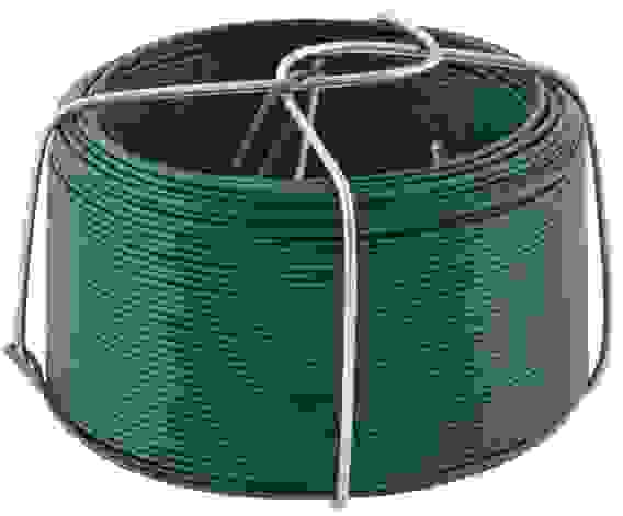 Проволока с ПВХ покрытием, зеленая 0,9 мм, длина 50 м// Сибртех