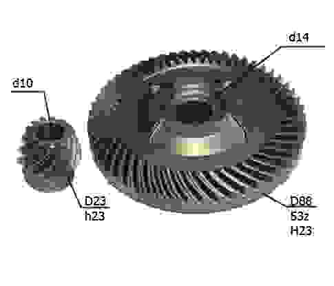 Шестерни конические для BOSCH GWS-21-230 (CC 8)
