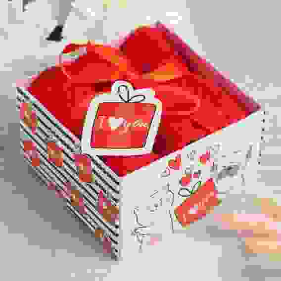 Набор махровых полотенец &quot;I love you&quot; 30х30 см - 3 шт, хлопок 340гр/м2 4671216