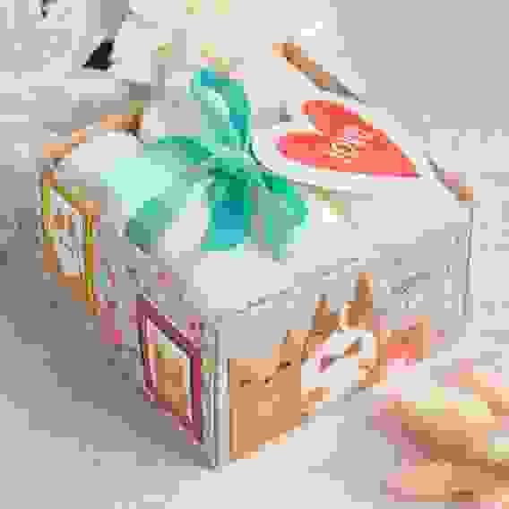 Набор махровых полотенец "Happy family" 30х30 см - 3 шт, хлопок 340гр/м2 4671219