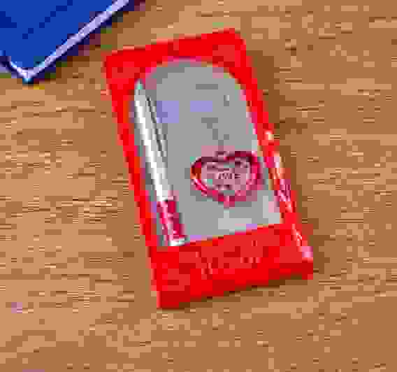 Набор подарочный 2в1 (ручка, брелок сердечко) 4432343