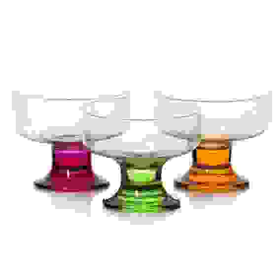 Набор ваз для мороженого 3шт. (41016(d=100мм)*105+163+226) цветная ножка 96178 Enjoy\"