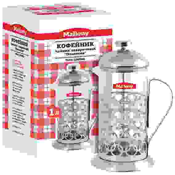 Чайник/кофейник (кофе-пресс) &quot;Olimpia&quot; T046-1000ML (сталь)