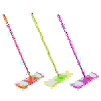 Швабра с насадкой из микрофиб. (подкл.), телескоп. металл, пластик, 70-120см, вес насад 95 г. VETTA