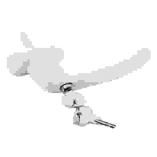 Ручка ок. д/ПВХ с замком белая