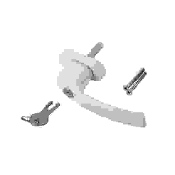 Ручка ок. д/ПВХ с замком белая