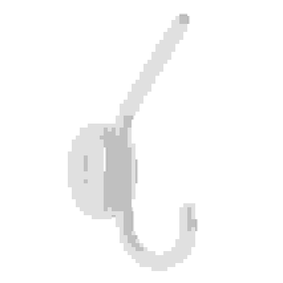 Крючок-вешалка однорожковый, пласт. белый