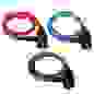 Замок велосипедный противоугонный тросовый 12x800мм, металл, пластик, 3 цвета, арт.187