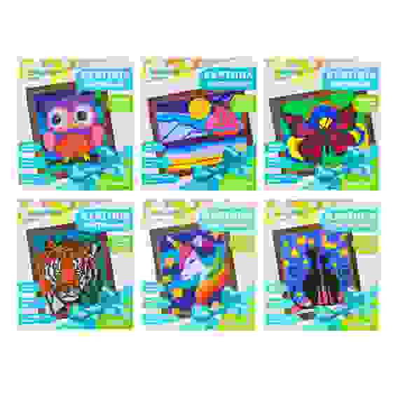 Картина нитками, картон, нитки, 23х20х2,5см, 4-6 дизайнов ХОББИХИТ