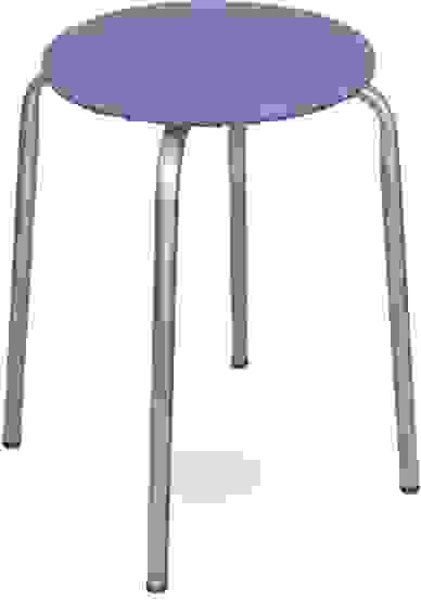 Табурет &quot;Эконом&quot; на 4-х оп (круг ДСП) голубой ТЭ2