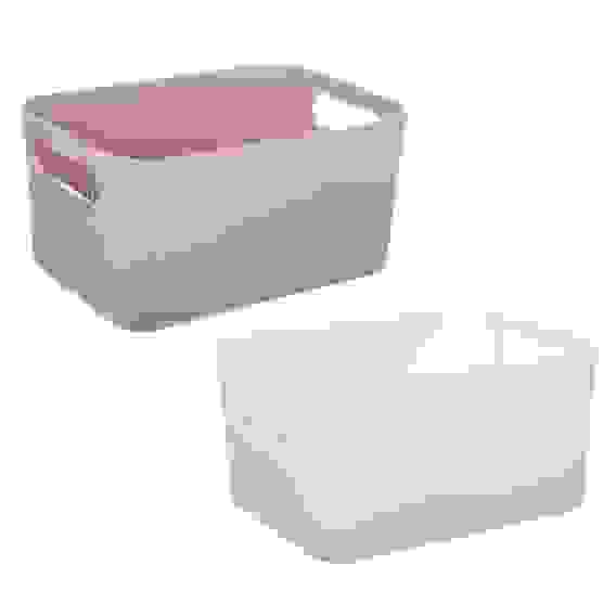 Корзинка для хранения ВЕГА, 23х15,2х12см, пластик, 2 цвета, арт. Р1220