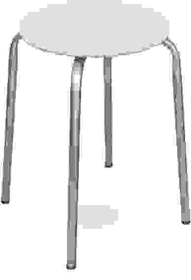 Табурет "Эконом" на 4-х оп (круг ДСП) слоновая кость ТЭ2