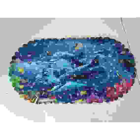 Коврик на присосках фотопринт &quot;Дельфины&quot; 69*36см