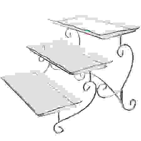 Блюдо на ножке 3-яруса 36х41см LR 28674