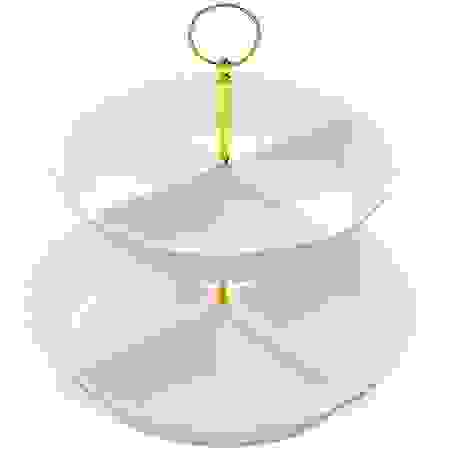 Менажница 2ярус 22+26см керамика LR 27538