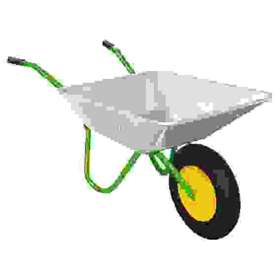 Тачка садовая одно колесо,оцинк. грузопод.100кг, объем 65л