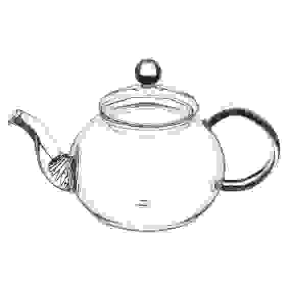 Чайник заварочный 600мл, с металлическим фильтром, стекло VETTA