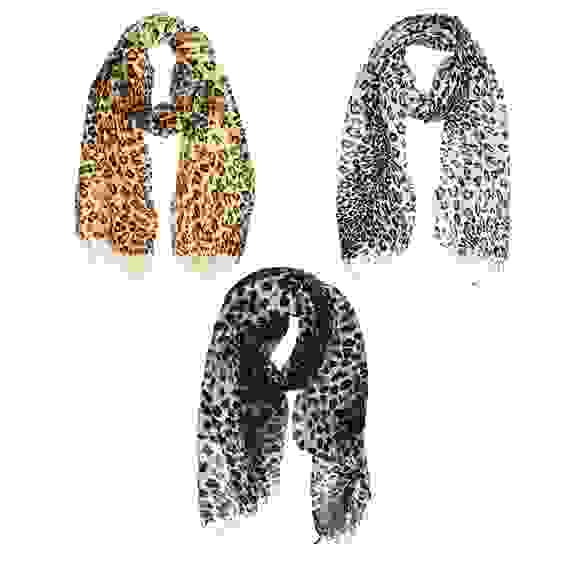 Шарф женский, 100% акрил, 68х170см, 3-4 цвета, ПЛ18-21