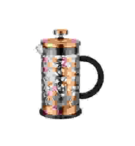 Чайник/кофейник (кофе-пресс) стеклянный в корп из нерж ст,350 мл, BRONZO, тм Mallony