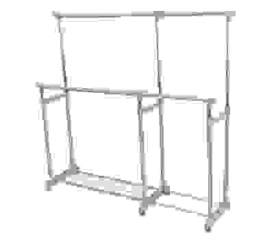Вешалка напольная для одежды В95-171 Ш110-176 Г44 см на колесиках макс вес 36кг