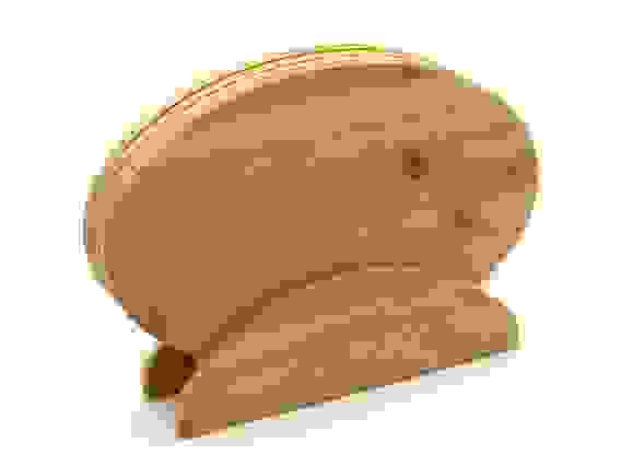 Набор досок разд. 5пр бамбук (4 доски 280*175*10мм + подставка) №3