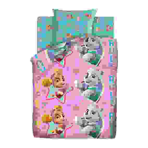 Комплект постельного белья 1.5 хлопок Щенячий патруль (70х70) рис. 16123-1/16124-1 Щенки рулят