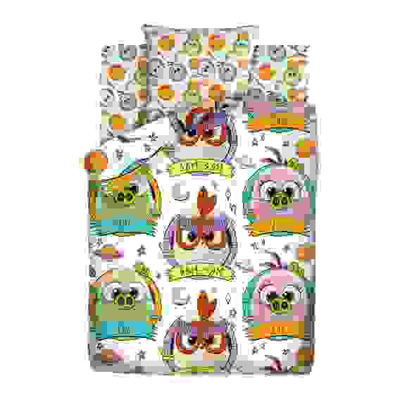 Комплект постельного белья 1.5 бязь \"Angry Birds 2\" (50х70) рис. 16178-1/16179-1 Птенчики
