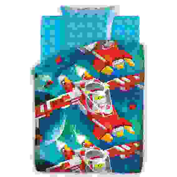 Комплект постельного белья 1.5 хлопок \"Непоседа\" (70х70) рис. 8738-1/8739-1 Конструктор