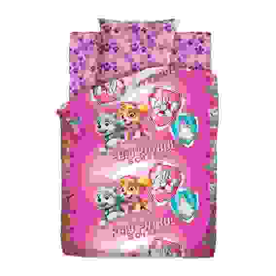 Комплект постельного белья 1,5 хлопок \"Щенячий патруль\" (70*70) 8860+8786 вид 2 Скай и Эверест