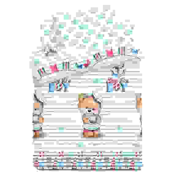 Комплект постельного белья детск. поплин \"Непоседа\" (40х60) рис. 8797-1/8798-1 Мишка морячок