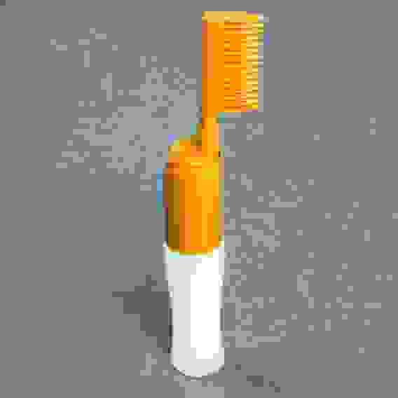 Расчёска-дозатор для окрашивания волос, 80 мл, цвет золотой/белый