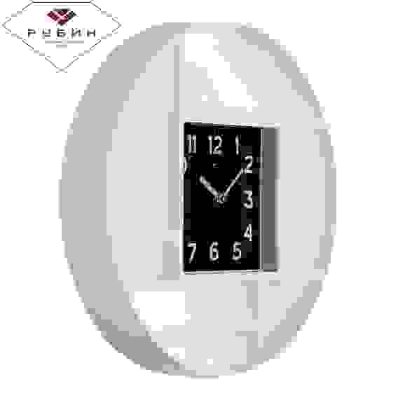 Часы настенные круглые d=35 см, корпус белый \"Книги\" \"Рубин\"