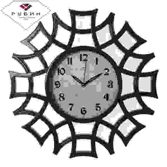 Часы настенные круг ажурный d=48,5см, корпус коричневый &quot;Патина&quot; &quot;Рубин&quot;