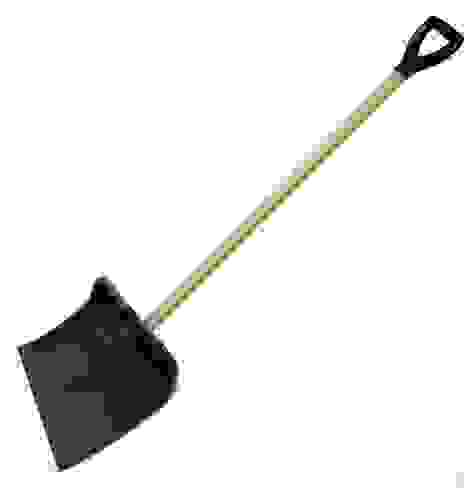 Лопата снеговая 500х375мм, &quot;Богатырь&quot;, пласт. с м/п с дерев.черен