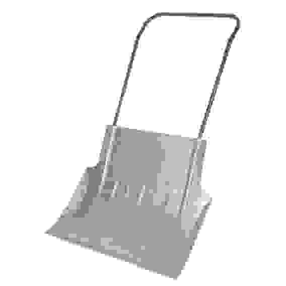 Движок для снега (скрепер) 750х640мм, формованный стальной \"Лидер\" большой, с метал. планкой