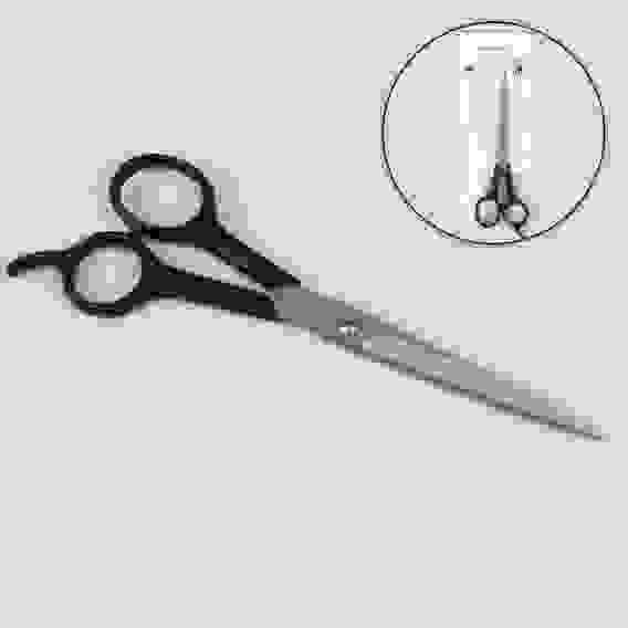 Ножницы парикмахерские с упором, лезвие — 6,5 см, цвет чёрный