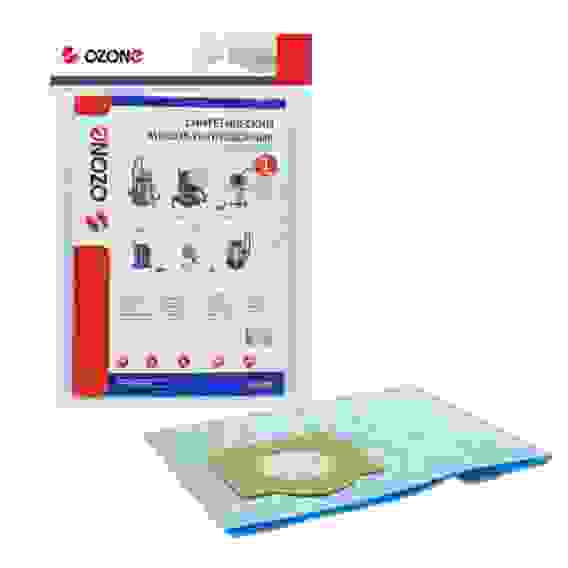 Мешки для пылесоса OZONE 1шт синтетич, не боятся мокрой пыли XT-3031