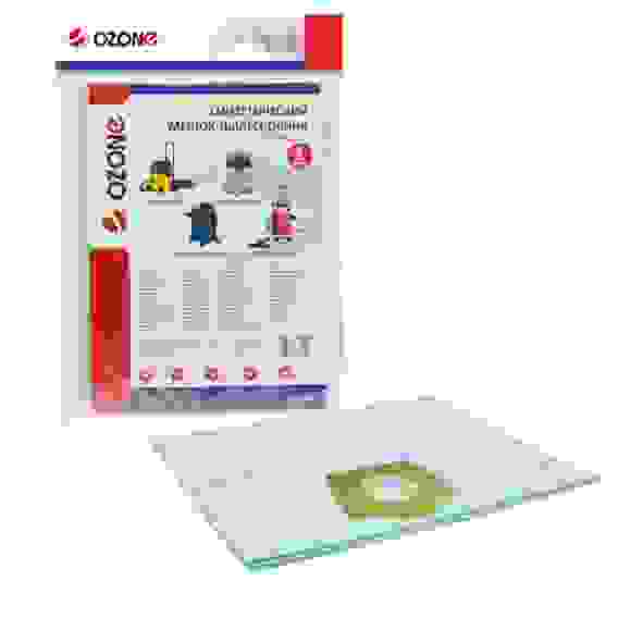 Мешки для пылесоса OZONE 1шт синтетич, не боятся мокрой пыли XT-3041