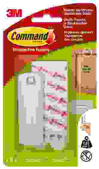 Легкоуд. крючок д/ РАМОК с тверд.петл. до 2кг, 1шт Command 17040